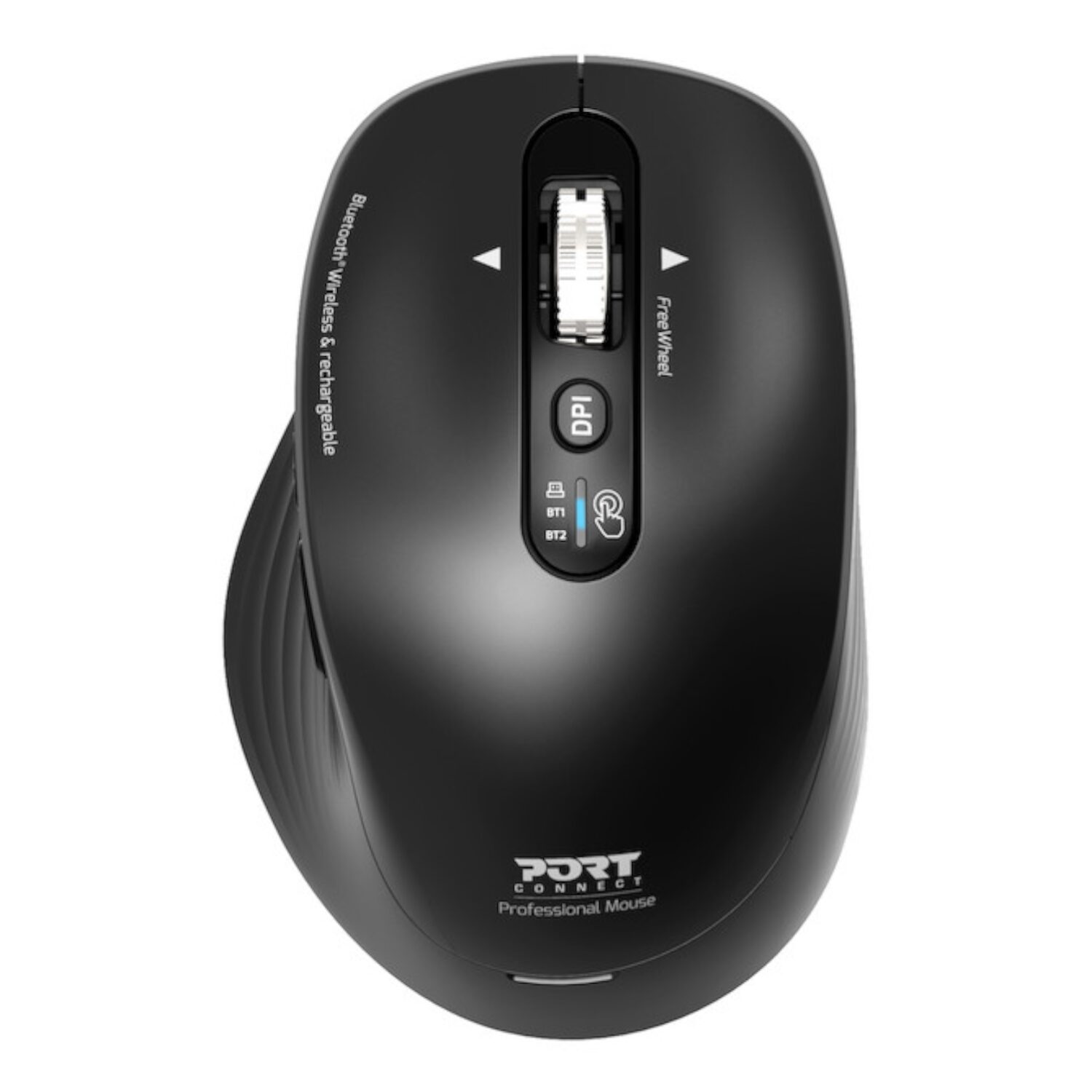 Port Connect Business 2.4GHz Rechargeable Bluetooth Wireless Mouse - Black - Image 2