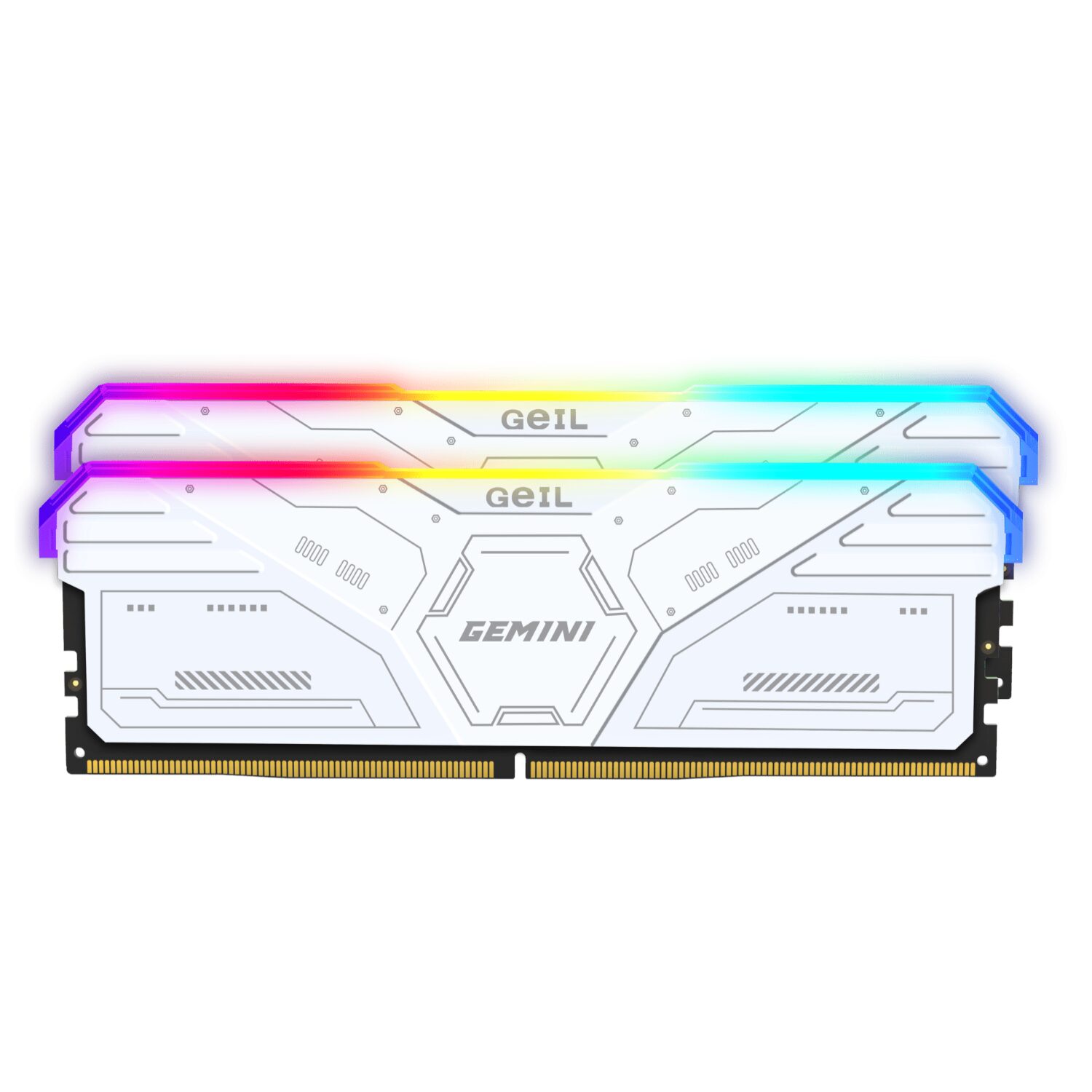 Geil Gemini RGB 64GB KIT(2X32GB) 6000MHz DDR5 Desktop Gaming Memory - White - Image 2