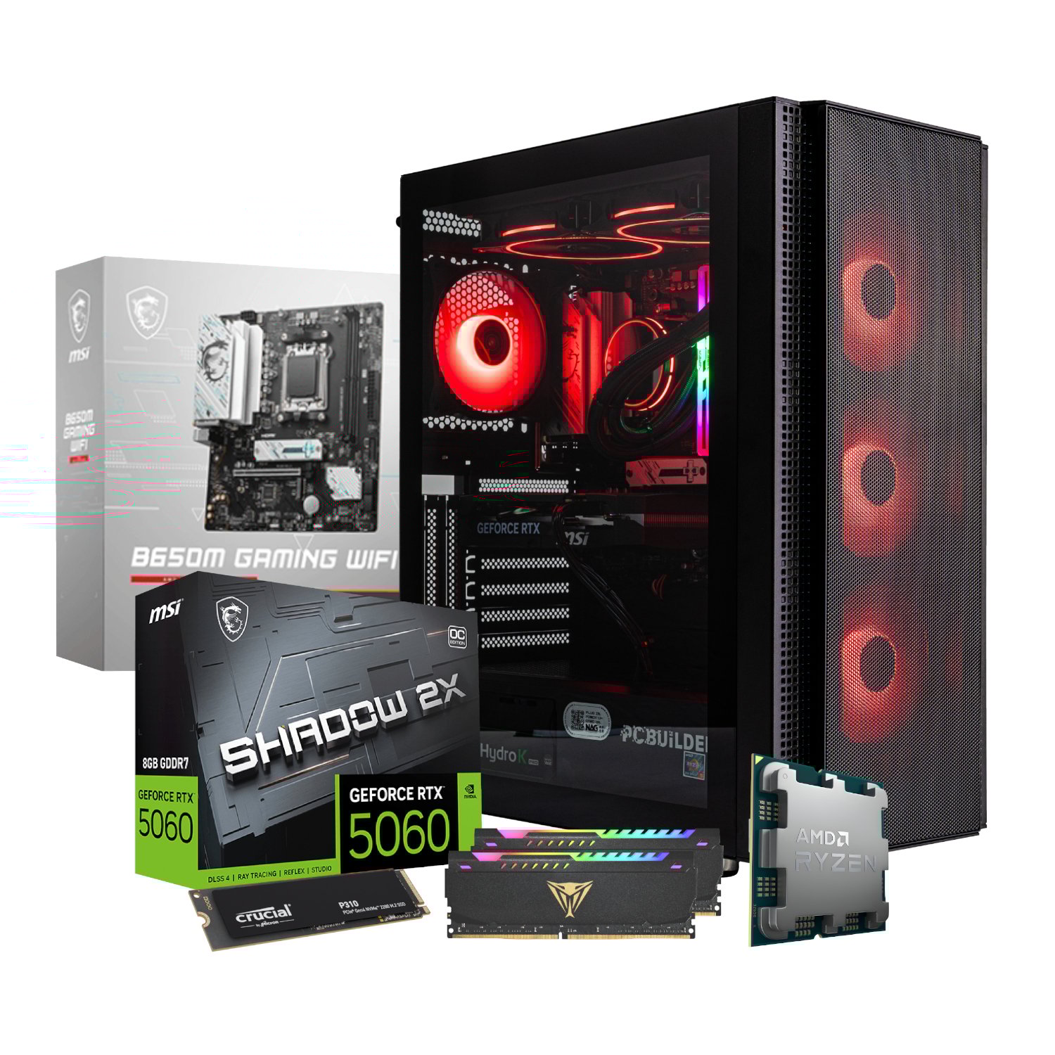 PCBuilder Ryzen 5 7600 SPECIALIST Windows 11 Gaming PC - Image 2